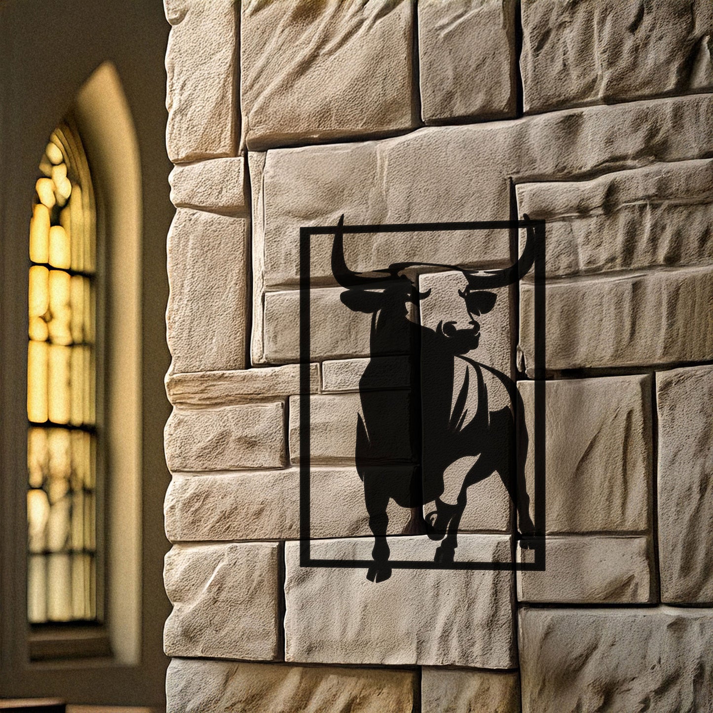 Bold Bull Laser Cut Metal Wall Art - Black Metal Decor for Home or Office, Available in 3 Sizes, Unique Gift for Animal Lovers