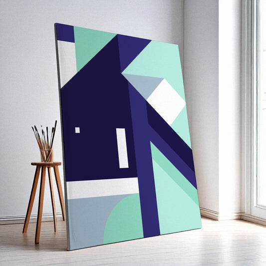 Abstract Geometric Art Print – Modern Wall Decor, High-Resolution Canvas or Framed Print, Minimalist Home Decor, 3 Size Options, Model - PGSW10000135