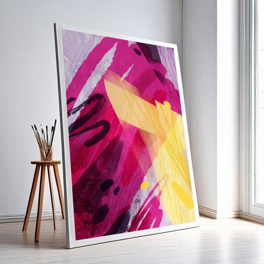 Abstract Geometric Art Print – Modern Wall Decor, High-Resolution Canvas or Framed Print, Minimalist Home Decor, 3 Size Options, Model - PGSW10000141