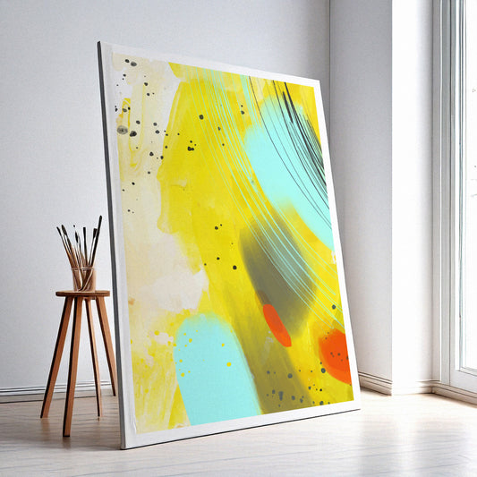 Abstract Geometric Art Print – Modern Wall Decor, High-Resolution Canvas or Framed Print, Minimalist Home Decor, 3 Size Options, Model - PGSW10000151