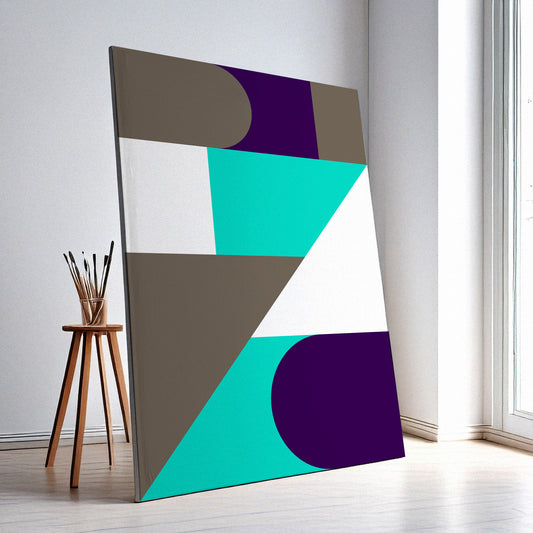 Abstract Geometric Art Print – Modern Wall Decor, High-Resolution Canvas or Framed Print, Minimalist Home Decor, 3 Size Options, Model - PGSW10000168