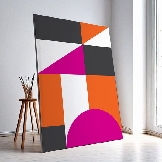 Abstract Geometric Art Print – Modern Wall Decor, High-Resolution Canvas or Framed Print, Minimalist Home Decor, 3 Size Options, Model PGSW10000205