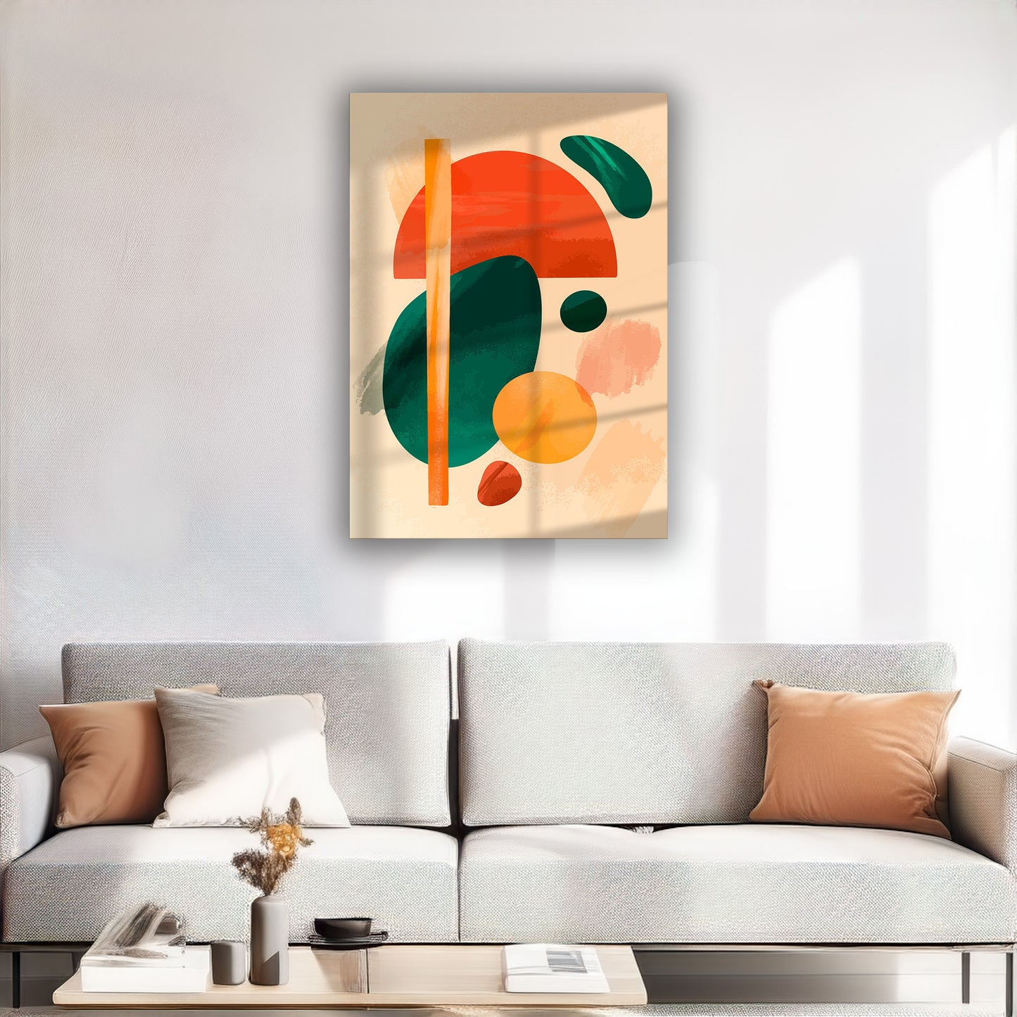 Abstract Geometric Art Print – Modern Wall Decor, High-Resolution Canvas or Framed Print, Minimalist Home Decor, 3 Size Options, Model PGSW10000209