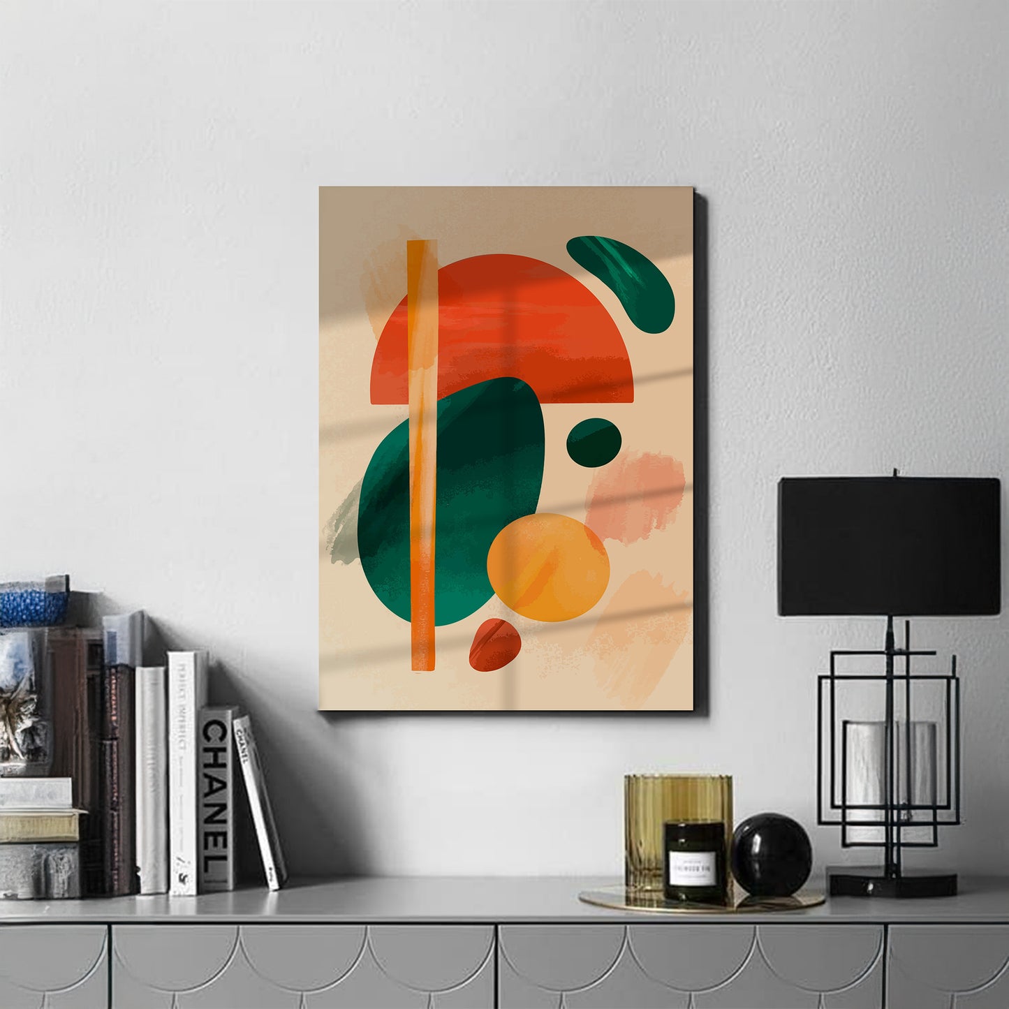 Abstract Geometric Art Print – Modern Wall Decor, High-Resolution Canvas or Framed Print, Minimalist Home Decor, 3 Size Options, Model PGSW10000209