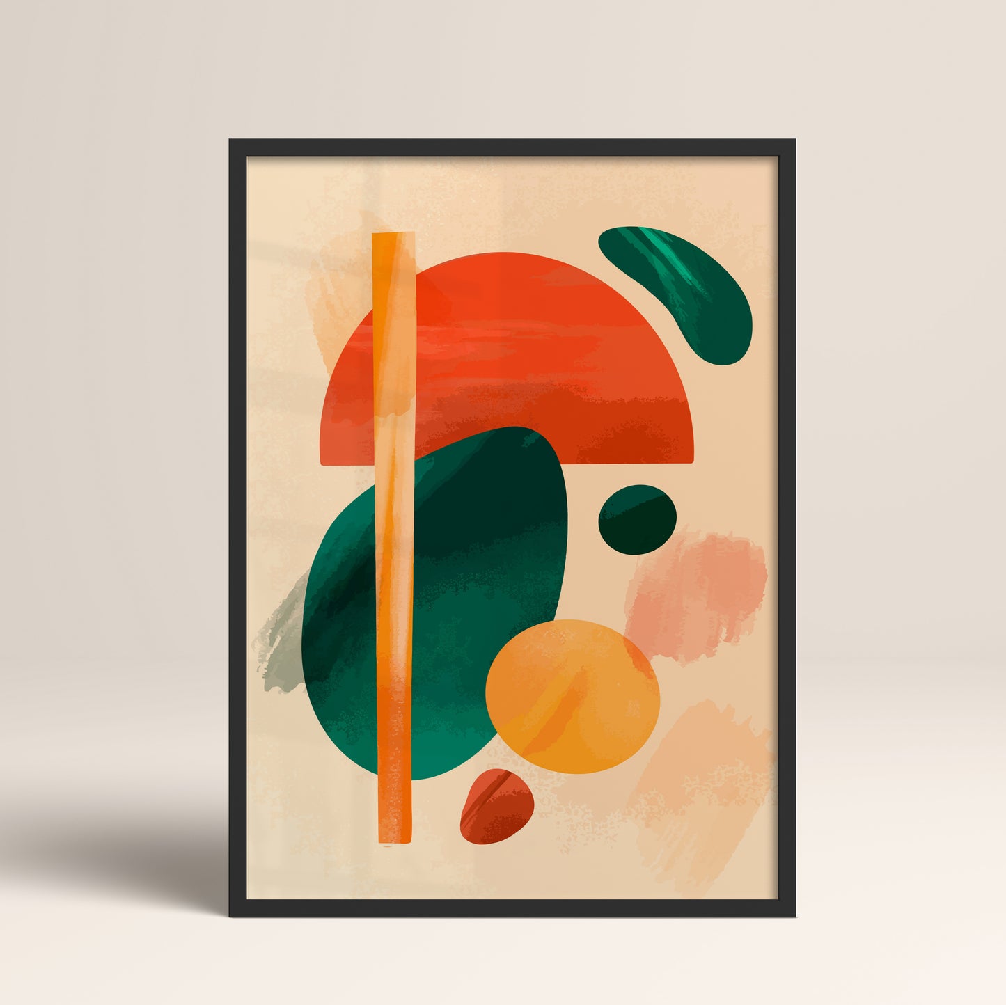 Abstract Geometric Art Print – Modern Wall Decor, High-Resolution Canvas or Framed Print, Minimalist Home Decor, 3 Size Options, Model PGSW10000209