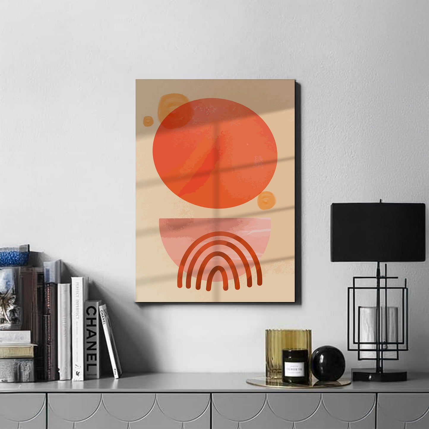 Abstract Geometric Art Print – Modern Wall Decor, High-Resolution Canvas or Framed Print, Minimalist Home Decor, 3 Size Options, Model PGSW10000210