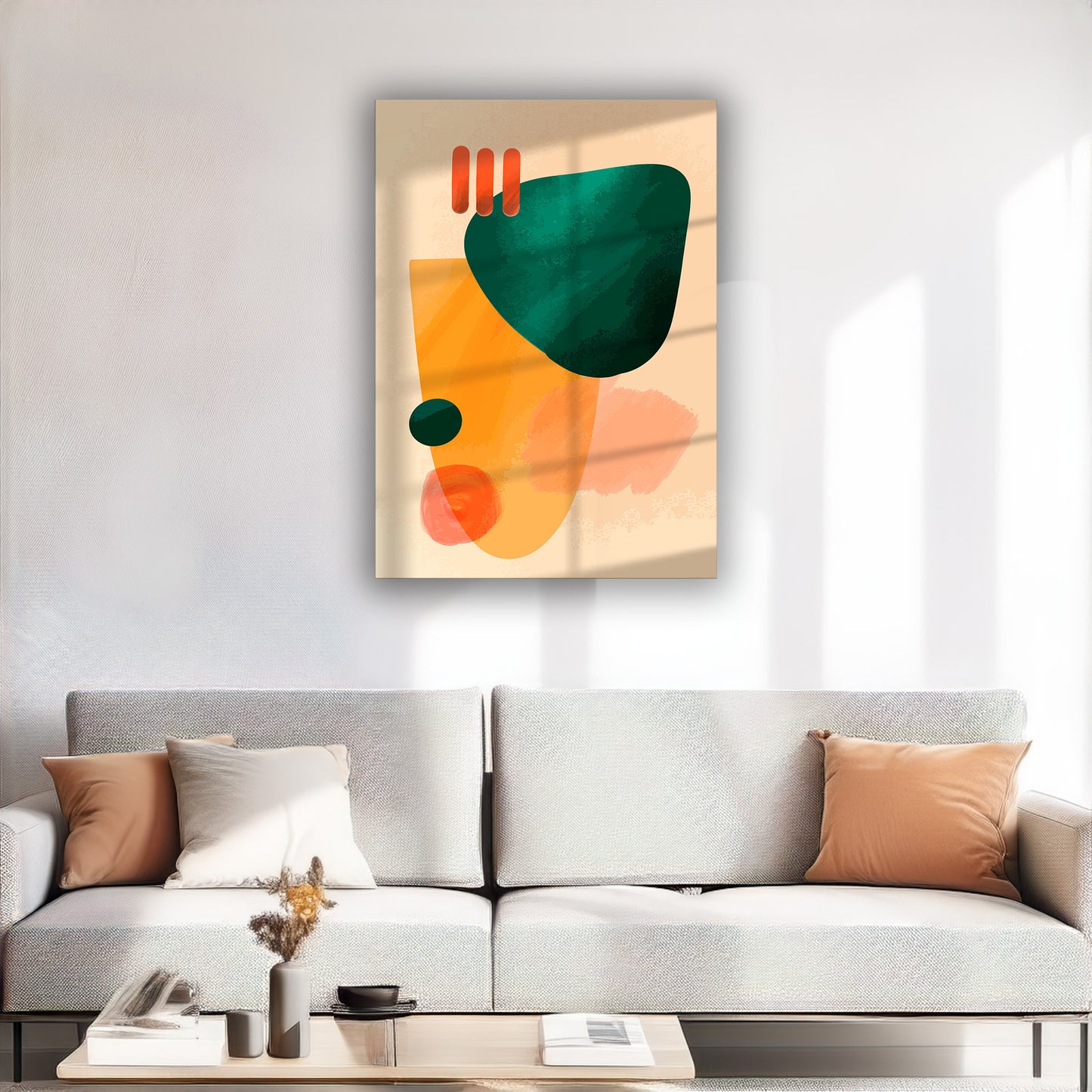 Abstract Geometric Art Print – Modern Wall Decor, High-Resolution Canvas or Framed Print, Minimalist Home Decor, 3 Size Options, Model PGSW10000211