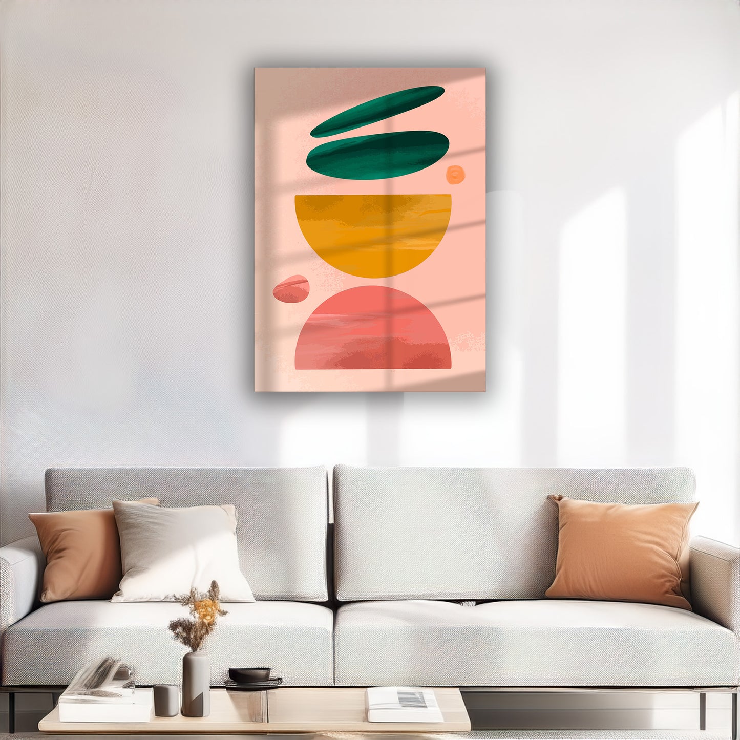 Abstract Geometric Art Print – Modern Wall Decor, High-Resolution Canvas or Framed Print, Minimalist Home Decor, 3 Size Options, Model PGSW10000212