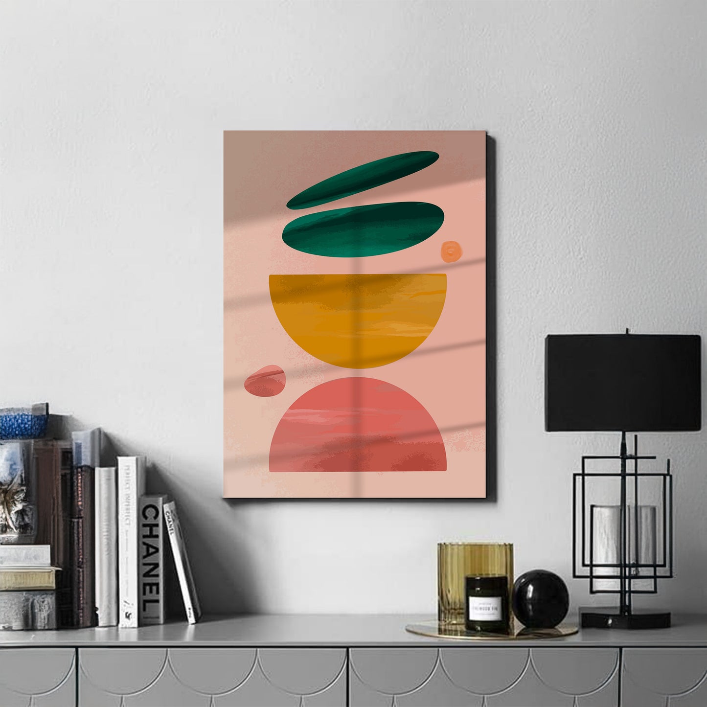 Abstract Geometric Art Print – Modern Wall Decor, High-Resolution Canvas or Framed Print, Minimalist Home Decor, 3 Size Options, Model PGSW10000212