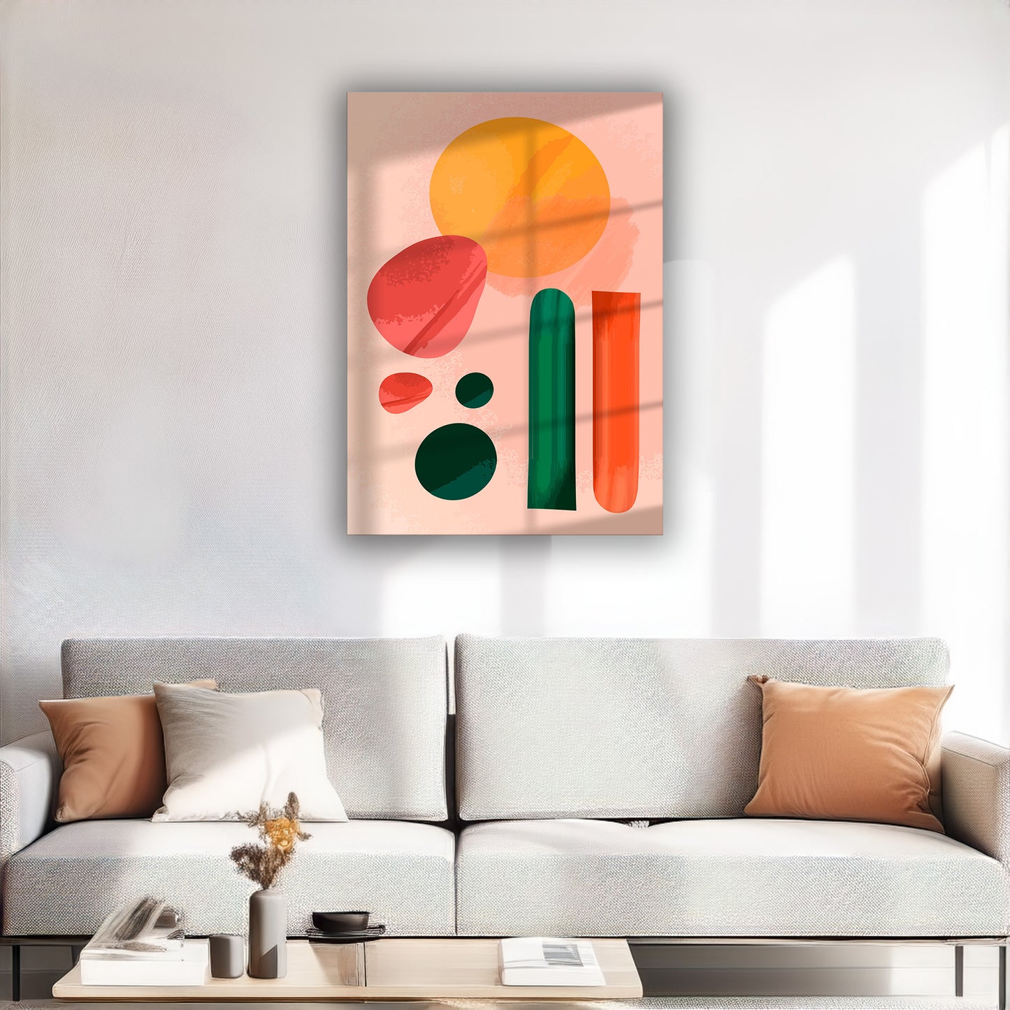 Abstract Geometric Art Print – Modern Wall Decor, High-Resolution Canvas or Framed Print, Minimalist Home Decor, 3 Size Options, Model PGSW10000213