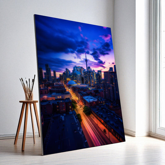 Nature and City Views Poster Wall Art – Retro Cityscape Print, High-Resolution Canvas or Framed Decor, Iconic Urban Artwork, 3 Size Options, Model PGSW10005043