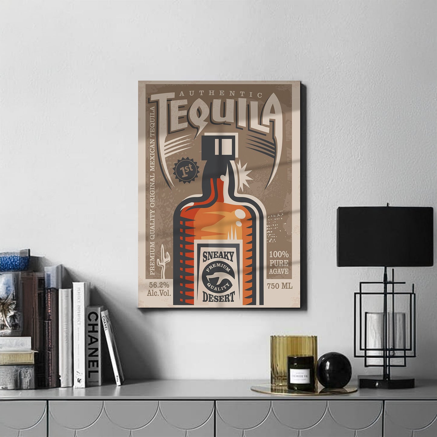 Drinks Wall Art Print – Modern Bar Decor, High-Resolution Canvas or Framed Print, Minimalist Beverage Art, 3 Size Options, Model PGSW10005504