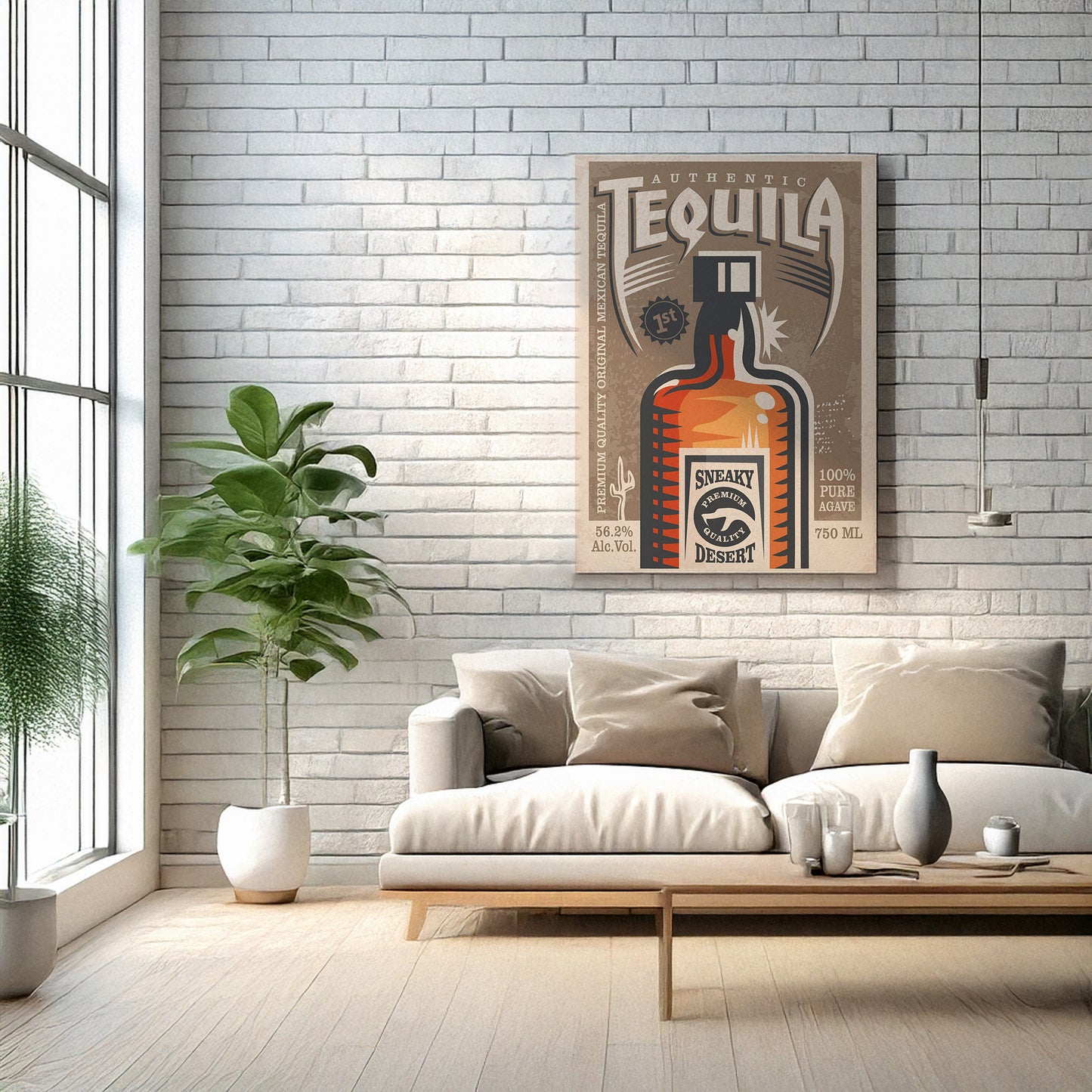 Drinks Wall Art Print – Modern Bar Decor, High-Resolution Canvas or Framed Print, Minimalist Beverage Art, 3 Size Options, Model PGSW10005504