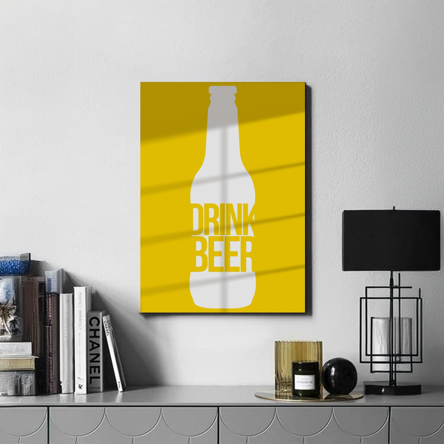 Drinks Wall Art Print – Modern Bar Decor, High-Resolution Canvas or Framed Print, Minimalist Beverage Art, 3 Size Options, Model PGSW10005511