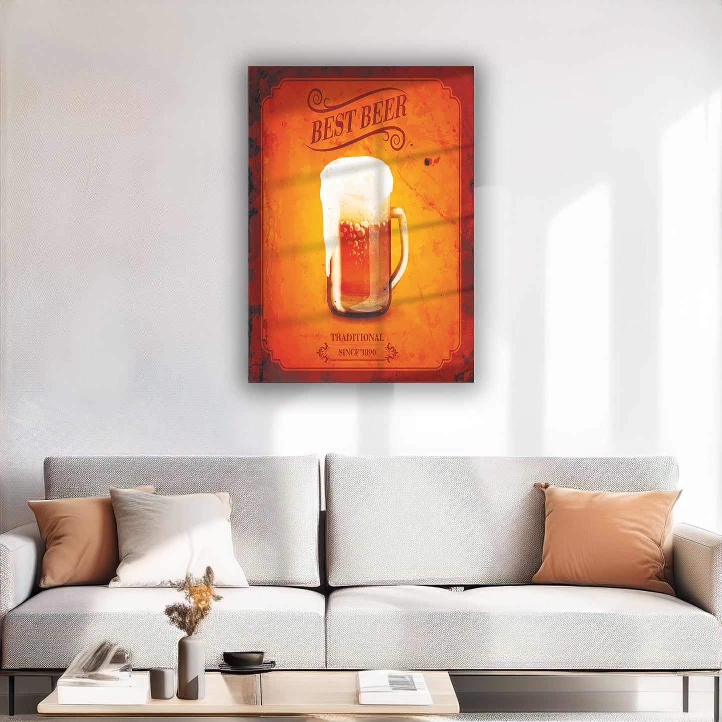 Drinks Wall Art Print – Modern Bar Decor, High-Resolution Canvas or Framed Print, Minimalist Beverage Art, 3 Size Options, Model PGSW10005513