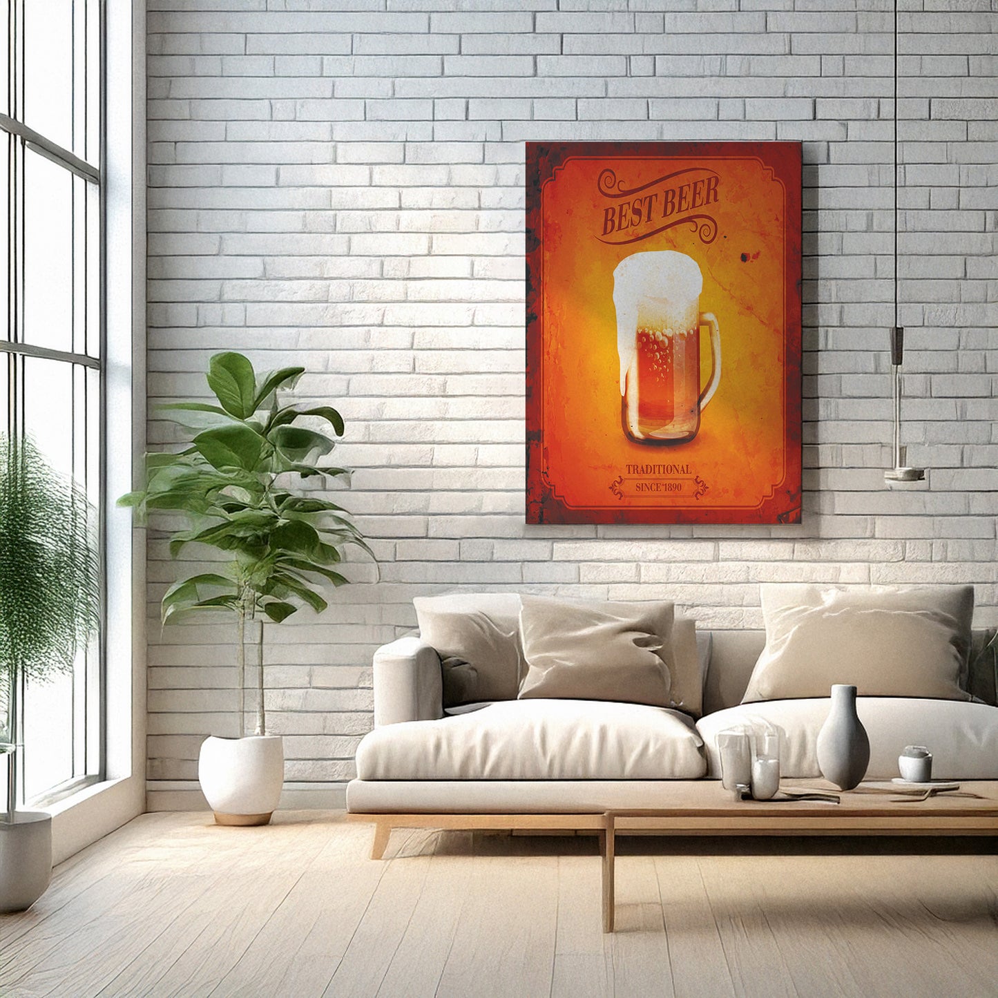 Drinks Wall Art Print – Modern Bar Decor, High-Resolution Canvas or Framed Print, Minimalist Beverage Art, 3 Size Options, Model PGSW10005513