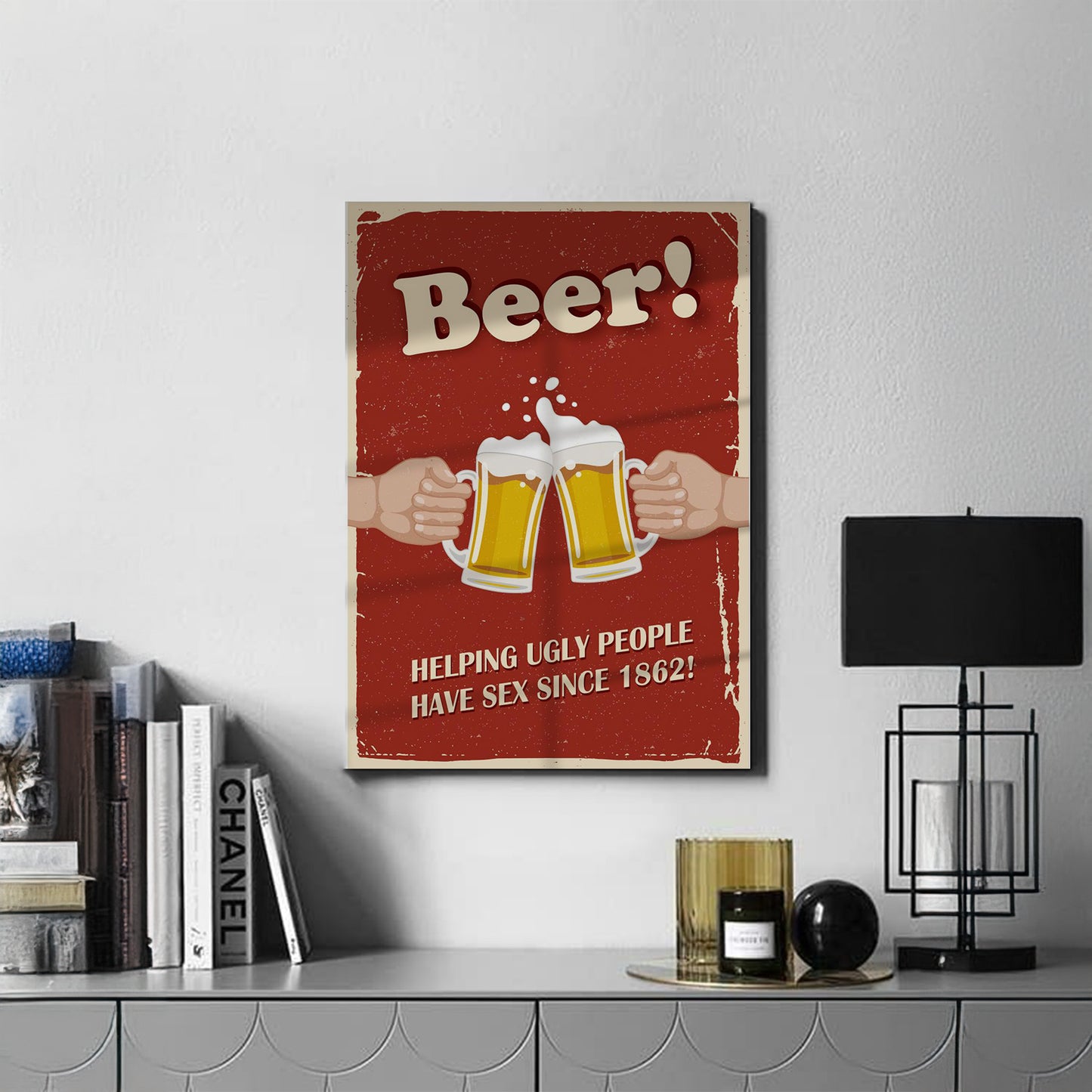 Drinks Wall Art Print – Modern Bar Decor, High-Resolution Canvas or Framed Print, Minimalist Beverage Art, 3 Size Options, Model PGSW10005519