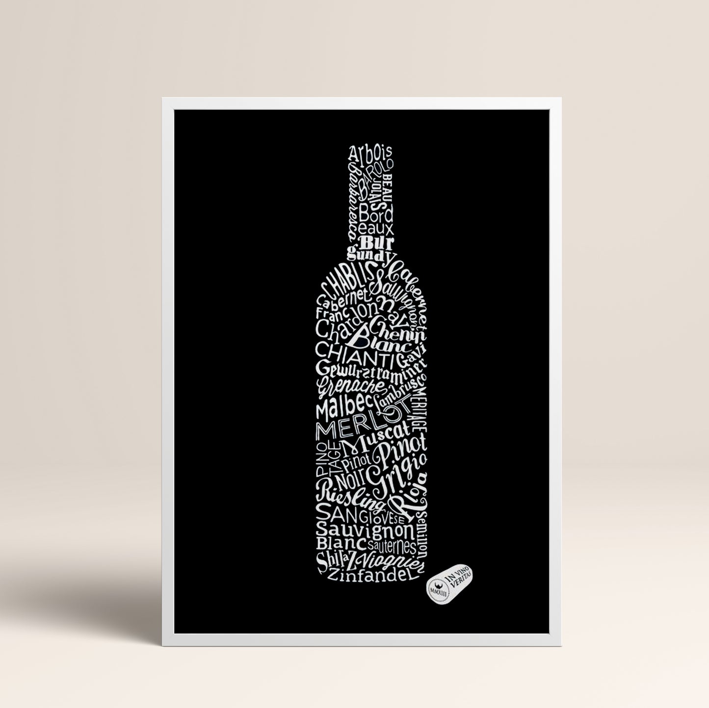 Drinks Wall Art Print – Modern Bar Decor, High-Resolution Canvas or Framed Print, Minimalist Beverage Art, 3 Size Options, Model PGSW10005522