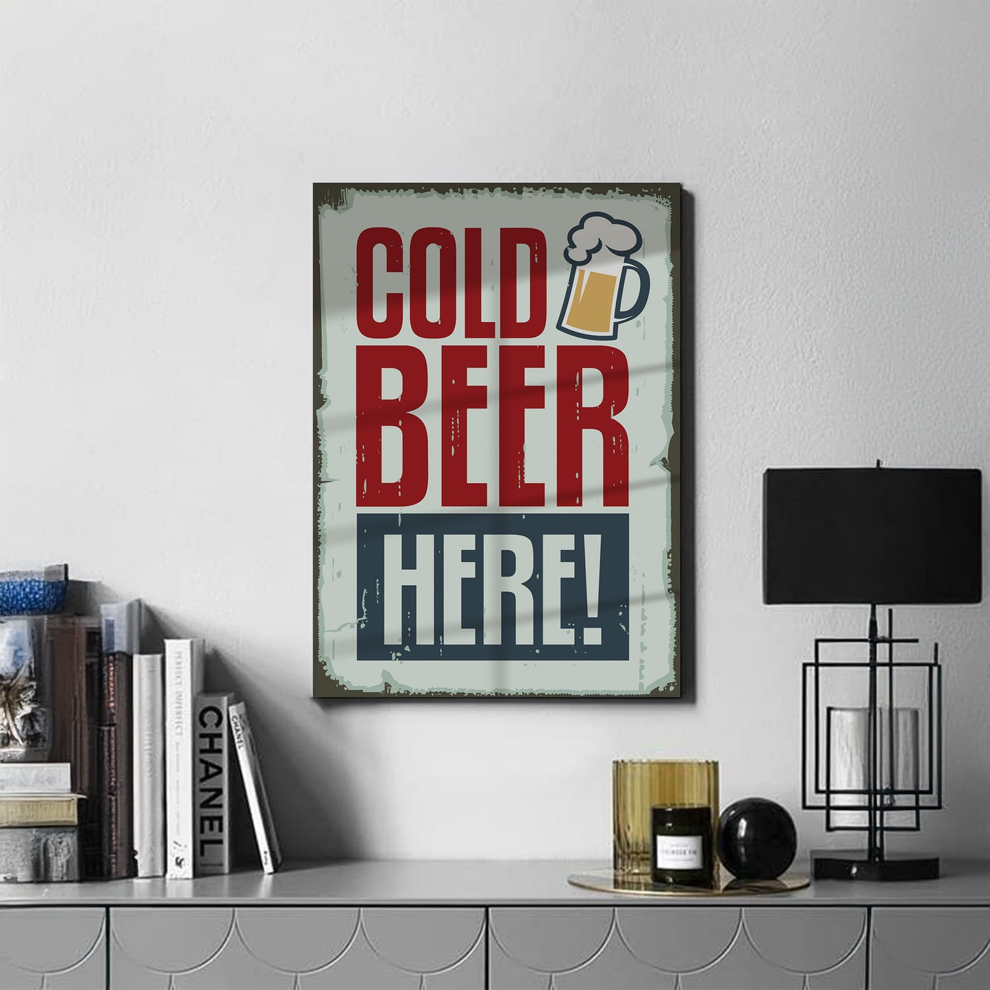 Drinks Wall Art Print – Modern Bar Decor, High-Resolution Canvas or Framed Print, Minimalist Beverage Art, 3 Size Options, Model PGSW10005536