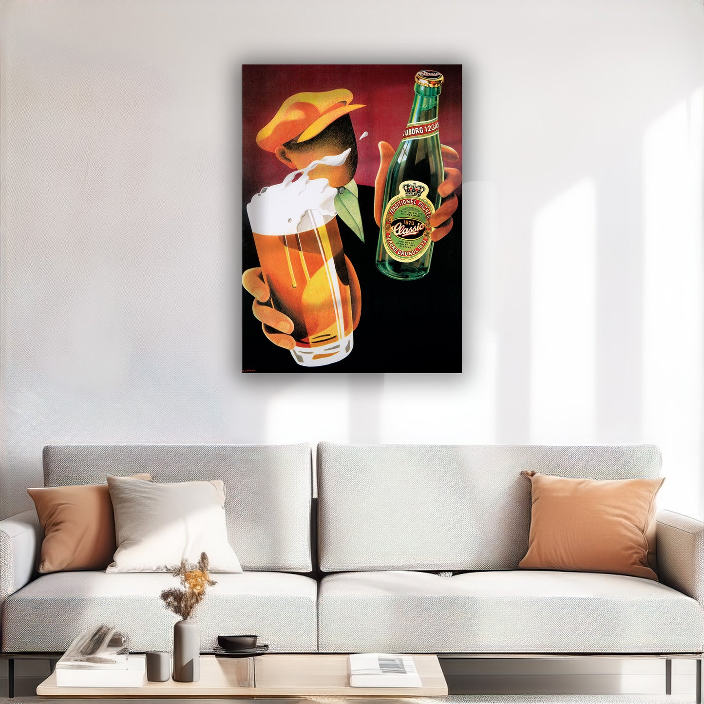 Drinks Wall Art Print – Modern Bar Decor, High-Resolution Canvas or Framed Print, Minimalist Beverage Art, 3 Size Options, Model PGSW10005543