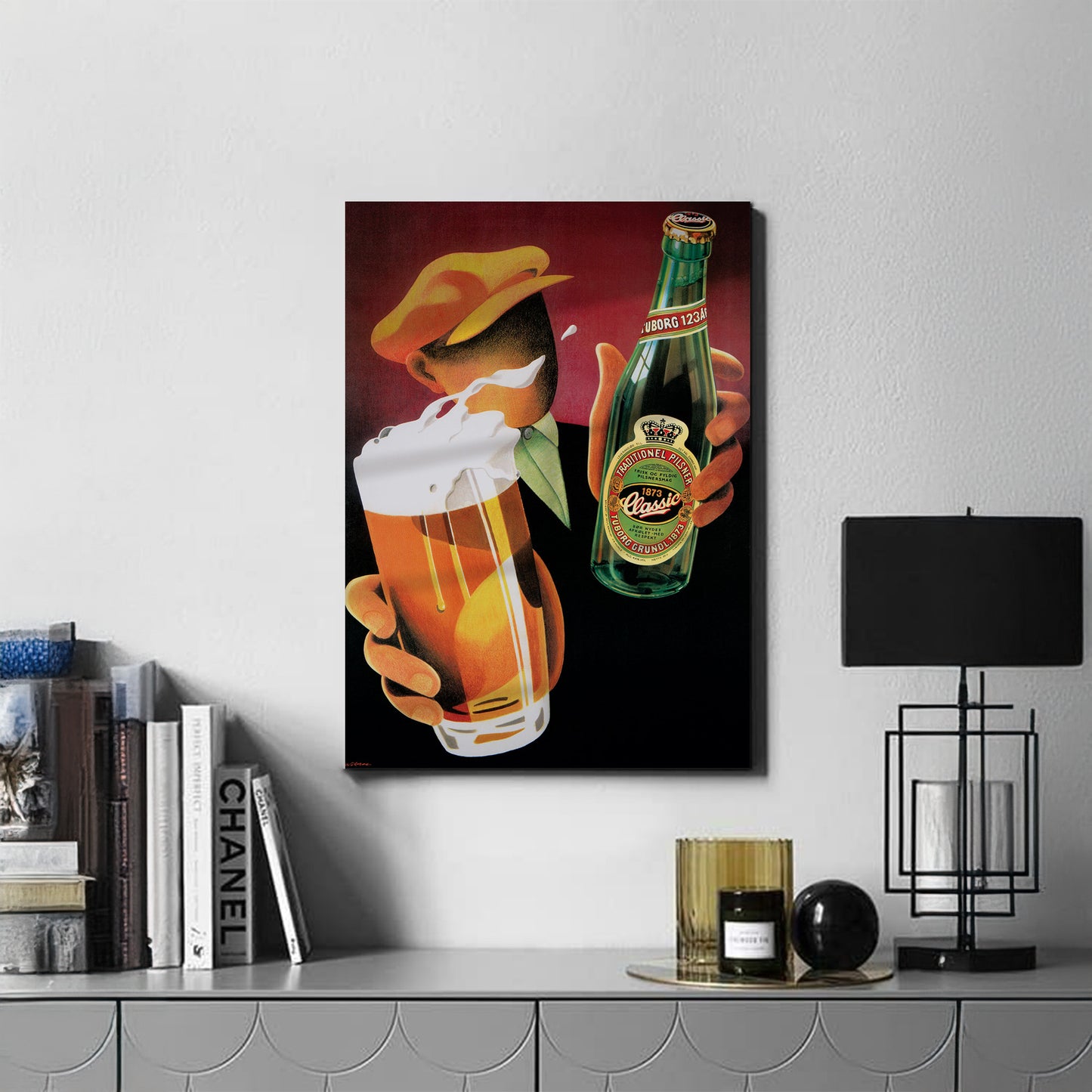 Drinks Wall Art Print – Modern Bar Decor, High-Resolution Canvas or Framed Print, Minimalist Beverage Art, 3 Size Options, Model PGSW10005543