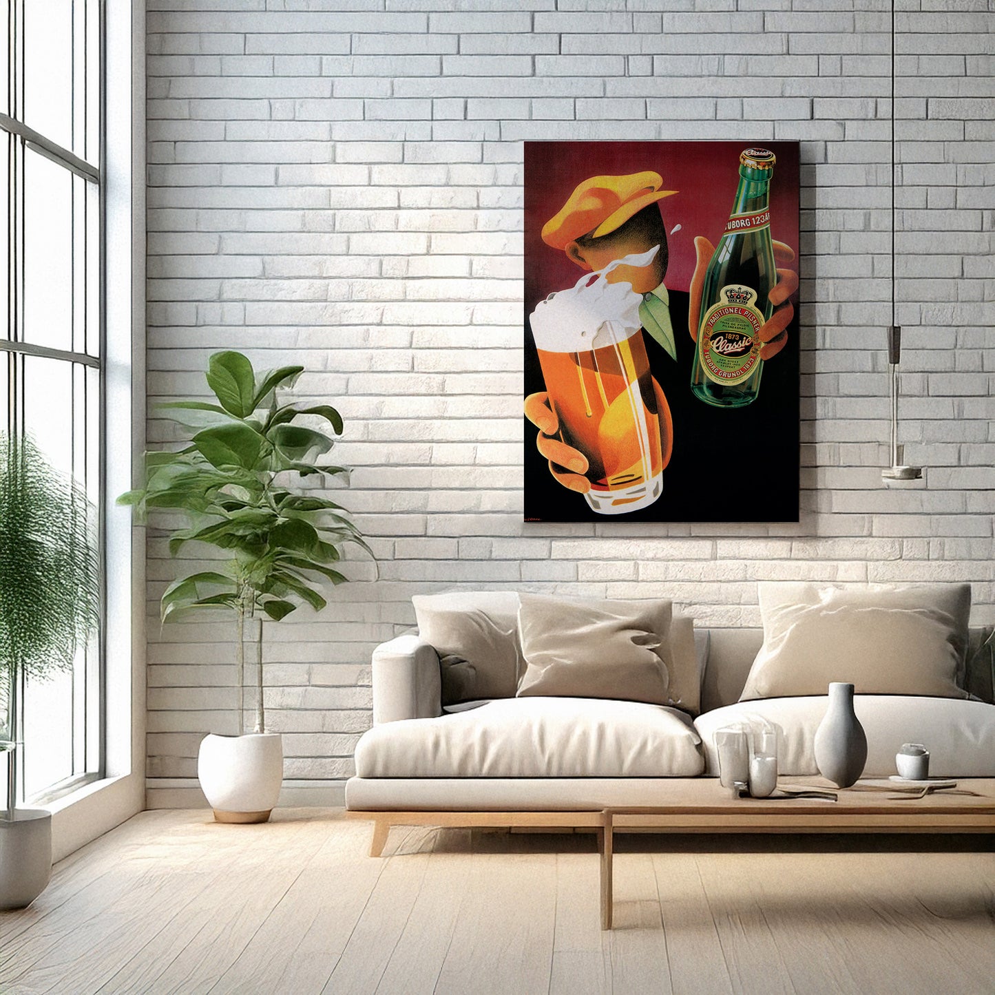 Drinks Wall Art Print – Modern Bar Decor, High-Resolution Canvas or Framed Print, Minimalist Beverage Art, 3 Size Options, Model PGSW10005543