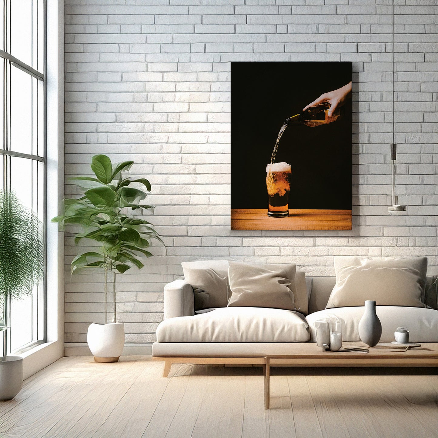 Drinks Wall Art Print – Modern Bar Decor, High-Resolution Canvas or Framed Print, Minimalist Beverage Art, 3 Size Options, Model PGSW10005546