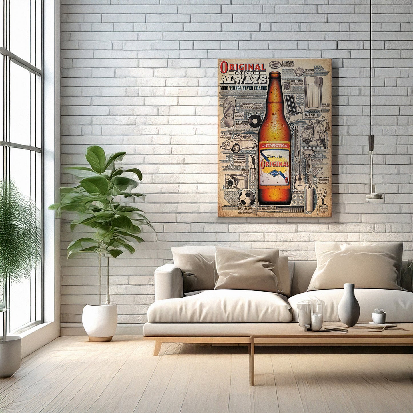 Drinks Wall Art Print – Modern Bar Decor, High-Resolution Canvas or Framed Print, Minimalist Beverage Art, 3 Size Options, Model PGSW10005568