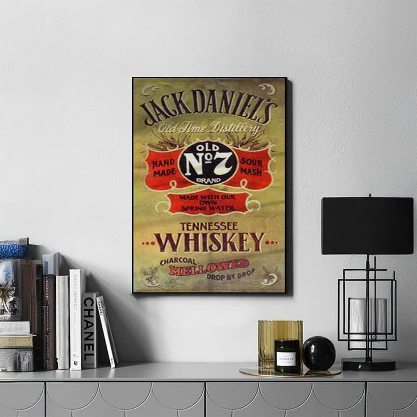 Drinks Wall Art Print – Modern Bar Decor, High-Resolution Canvas or Framed Print, Minimalist Beverage Art, 3 Size Options, Model PGSW10005627