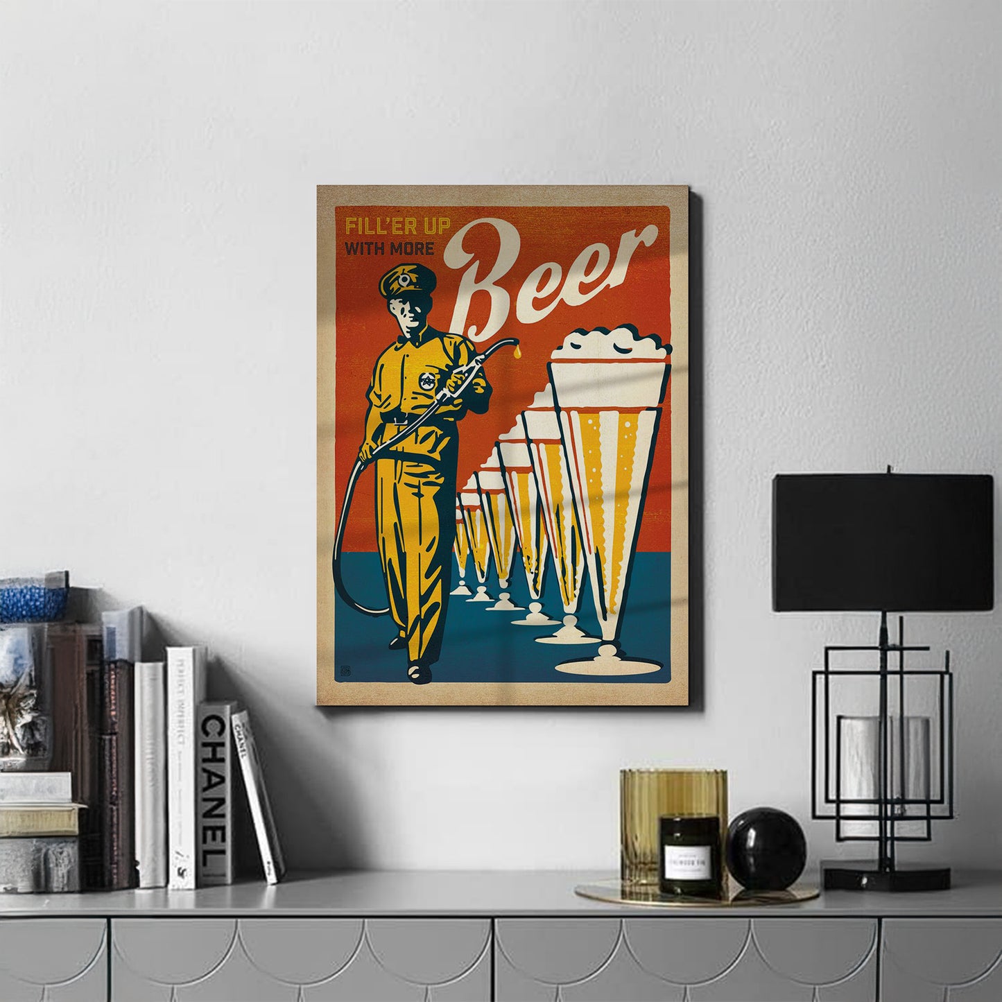 Drinks Wall Art Print – Modern Bar Decor, High-Resolution Canvas or Framed Print, Minimalist Beverage Art, 3 Size Options, Model PGSW10005637