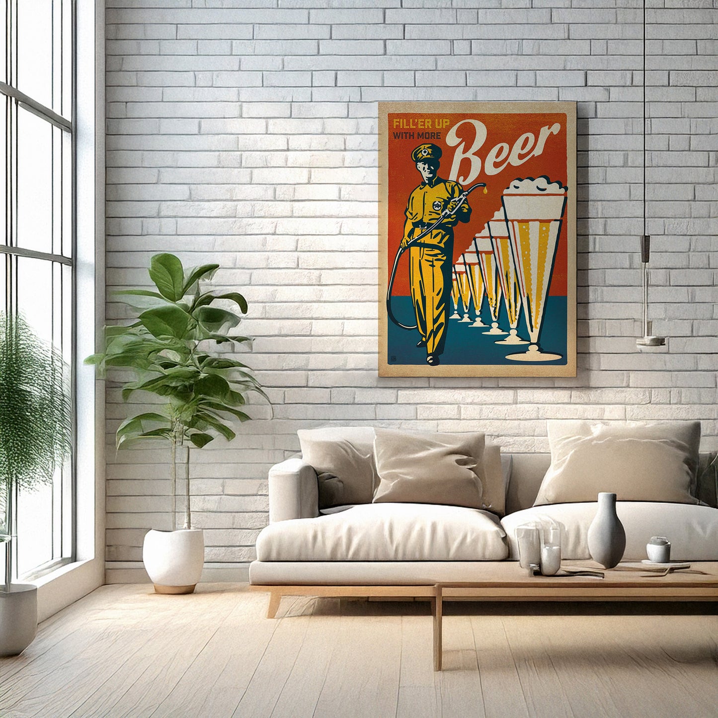 Drinks Wall Art Print – Modern Bar Decor, High-Resolution Canvas or Framed Print, Minimalist Beverage Art, 3 Size Options, Model PGSW10005637