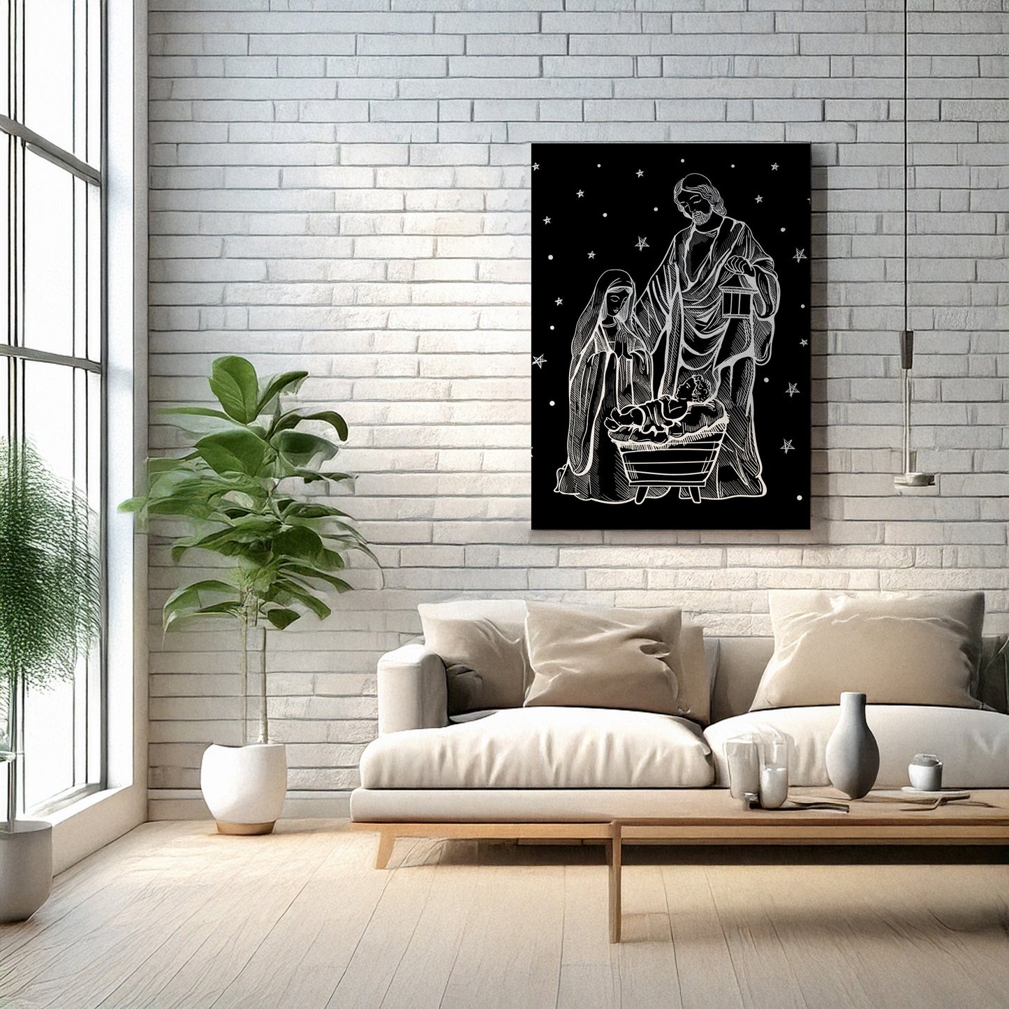 Faith and Religion Wall Art Print – Inspirational Modern Decor, High-Resolution Canvas or Framed Print, Minimalist Spiritual Art, 3 Sizes, Model PGSW10005802