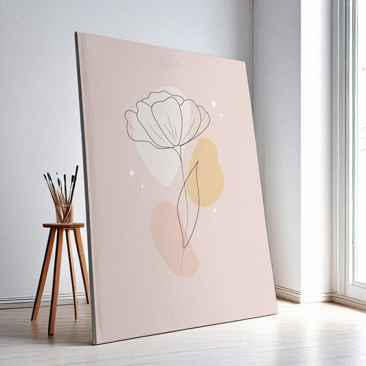 Flower Wall Art Print – Elegant Floral Decor, High-Resolution Canvas or Framed Print, Minimalist Modern Wall Art, 3 Size Options, Model PGSW10005918