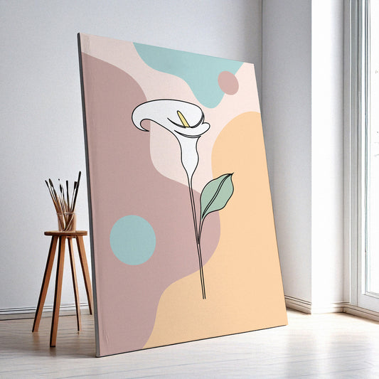 Flower Wall Art Print – Elegant Floral Decor, High-Resolution Canvas or Framed Print, Minimalist Modern Wall Art, 3 Size Options, Model PGSW10005938