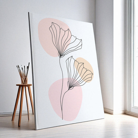 Flower Wall Art Print – Elegant Floral Decor, High-Resolution Canvas or Framed Print, Minimalist Modern Wall Art, 3 Size Options, Model PGSW10005959