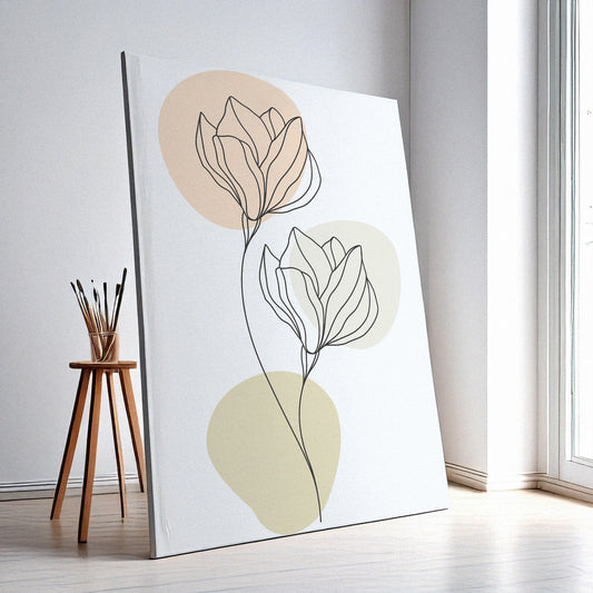 Flower Wall Art Print – Elegant Floral Decor, High-Resolution Canvas or Framed Print, Minimalist Modern Wall Art, 3 Size Options, Model PGSW10005961