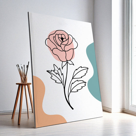 Flower Wall Art Print – Elegant Floral Decor, High-Resolution Canvas or Framed Print, Minimalist Modern Wall Art, 3 Size Options, Model PGSW10005977