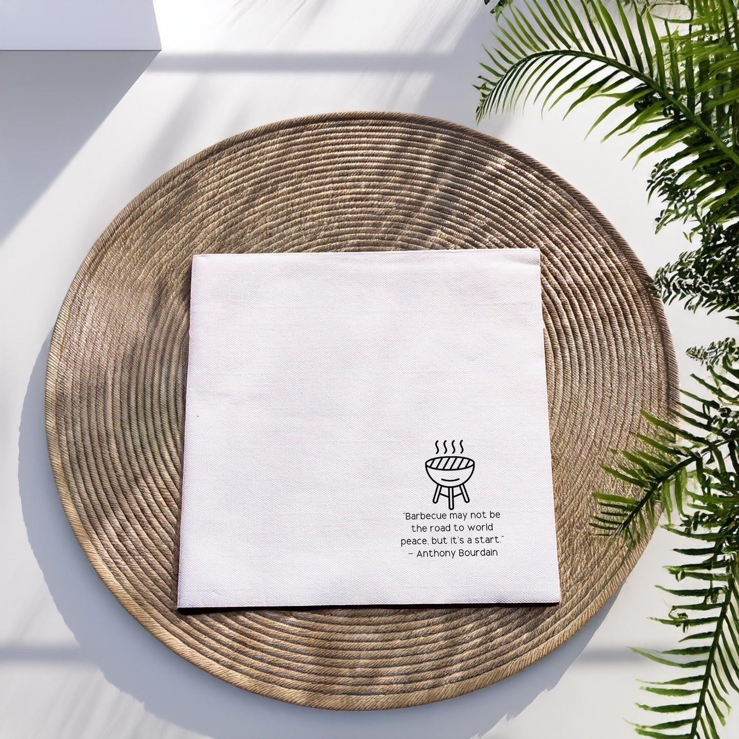 Personalized BBQ & Grill Paper Napkins 15x15 Inch | Custom BBQ Party Decor | 30 Unique Grill Designs | Outdoor Event Napkins